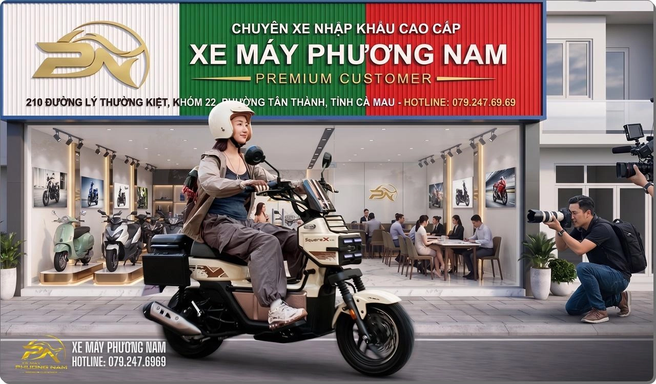Thông báo chính thức ra mắt Honda Square X125 2026 tại Xe Máy Phương Nam Cà Mau