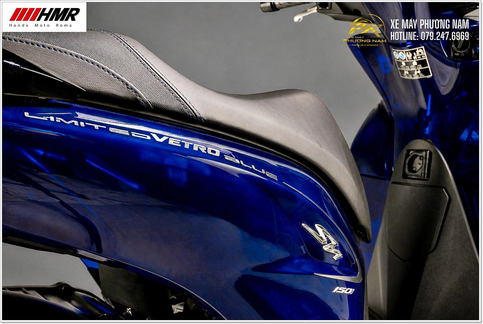 Ý nghĩa quyền lực trên Honda SH Vetro 150i Xanh Sapphire 2026 tại Xe Máy Phương Nam Cà Mau