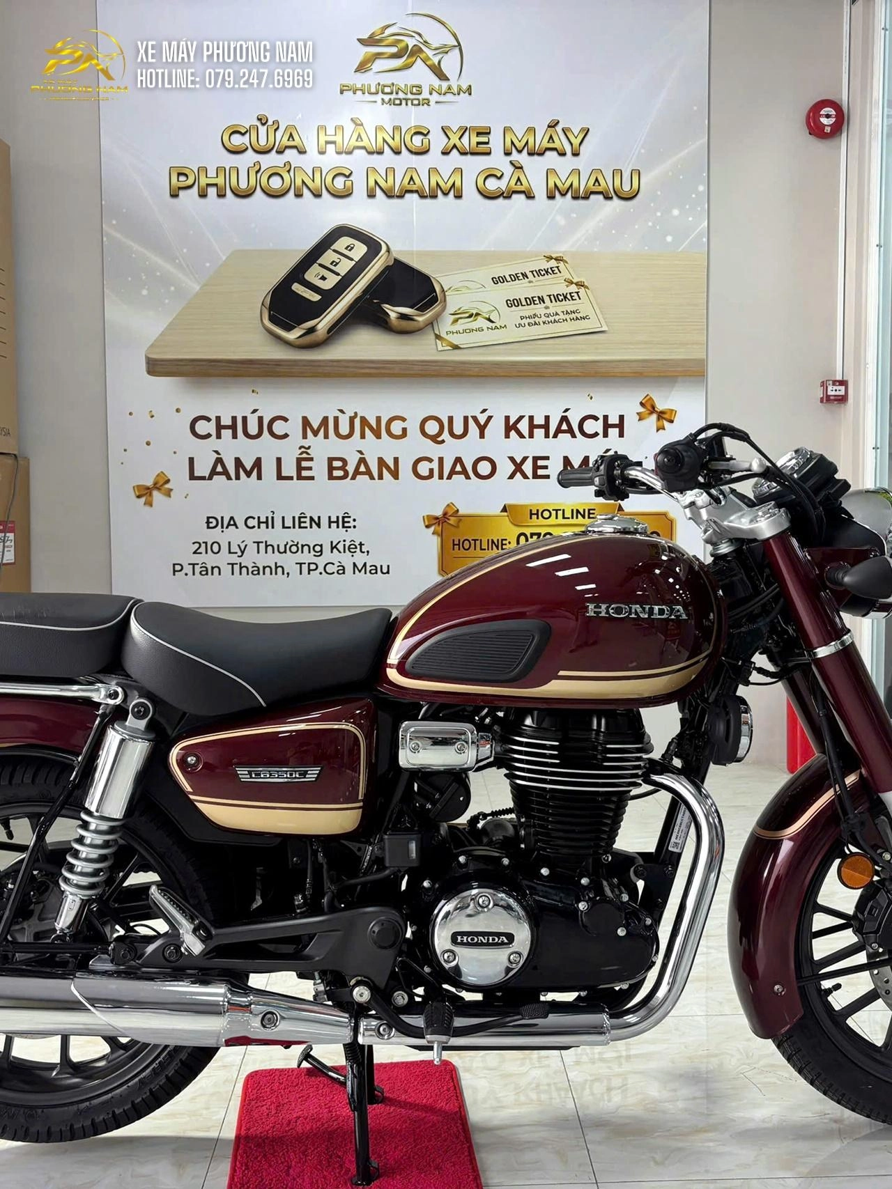 Honda CB350C Special Edition đã có mặt tại Xe Máy Phương Nam Cà Mau