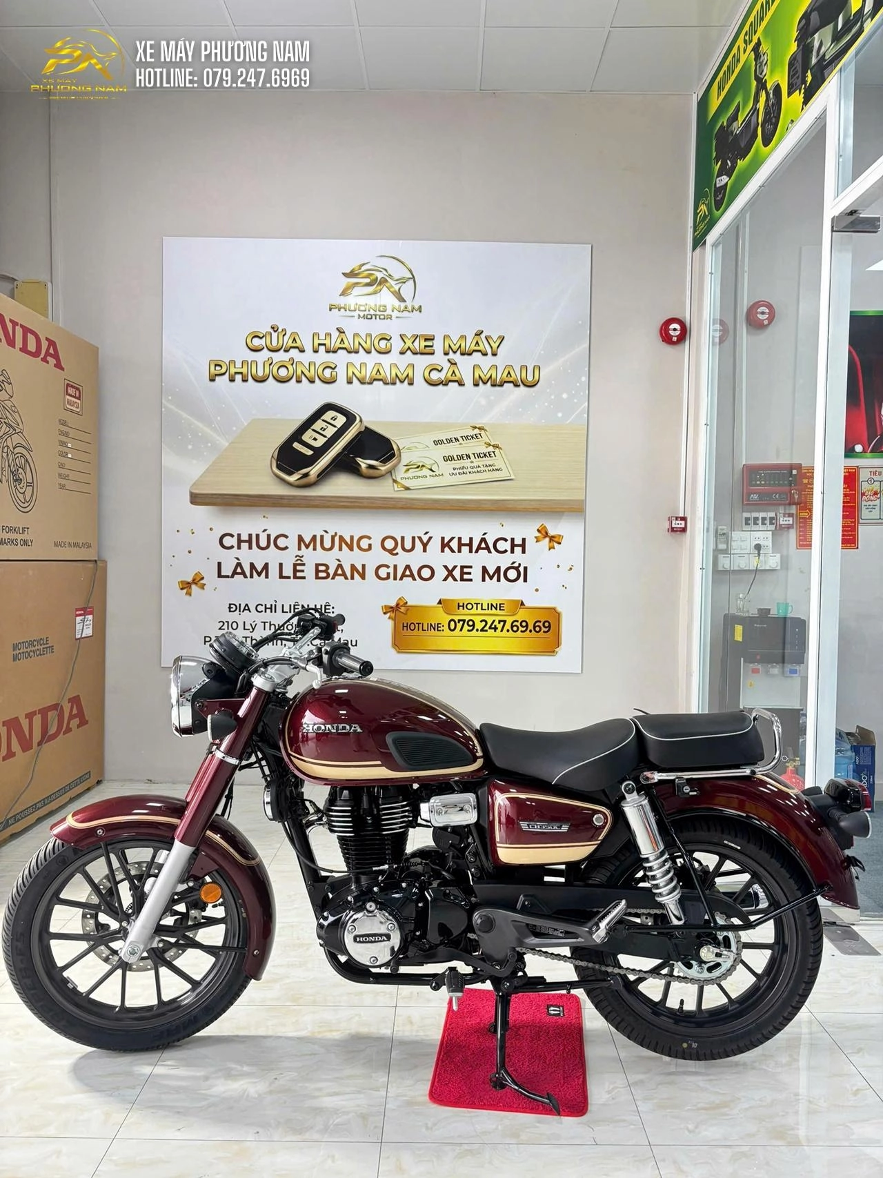 Honda CB350C Special Edition đã có mặt tại Xe Máy Phương Nam Cà Mau