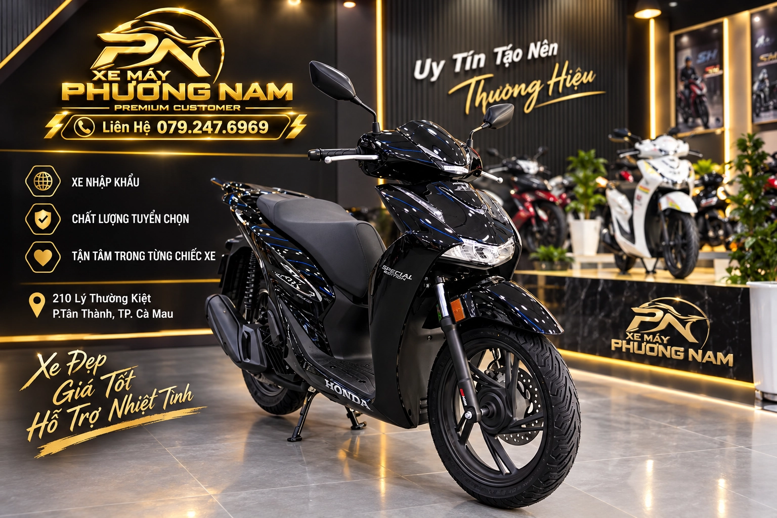 Honda SH 150i Italy mẫu 2027 Cà Mau – Giá Ưu Đãi 195.000.000, Giao Xe Toàn Quốc